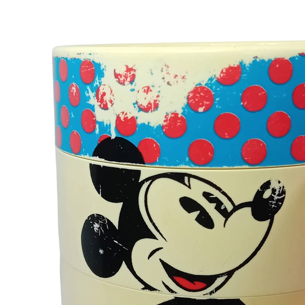 Set x2 Vintage Elandia Walt Disney Mickey Mouse Rotating Slider Mix Mug Plastic - Picture 10 of 10